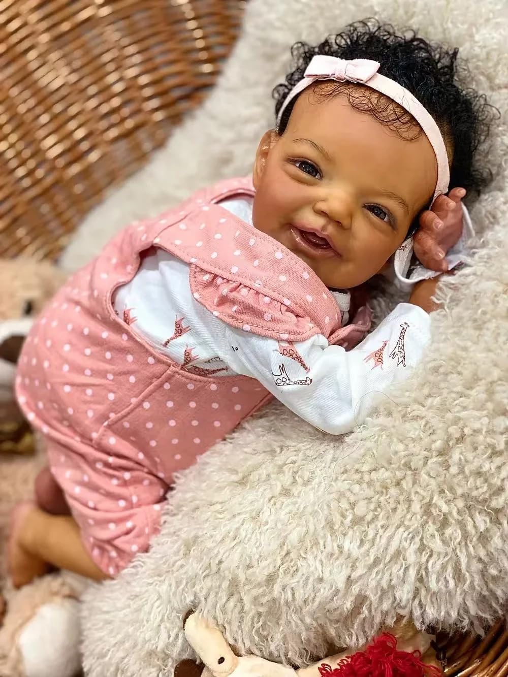 Zero Pam Black Reborn Baby Dolls Silicone Full Body-18 in Realistic Baby Doll, Black Reborn Dolls Girls, Full Silicone Babys Doll, African American Babies with Accessories