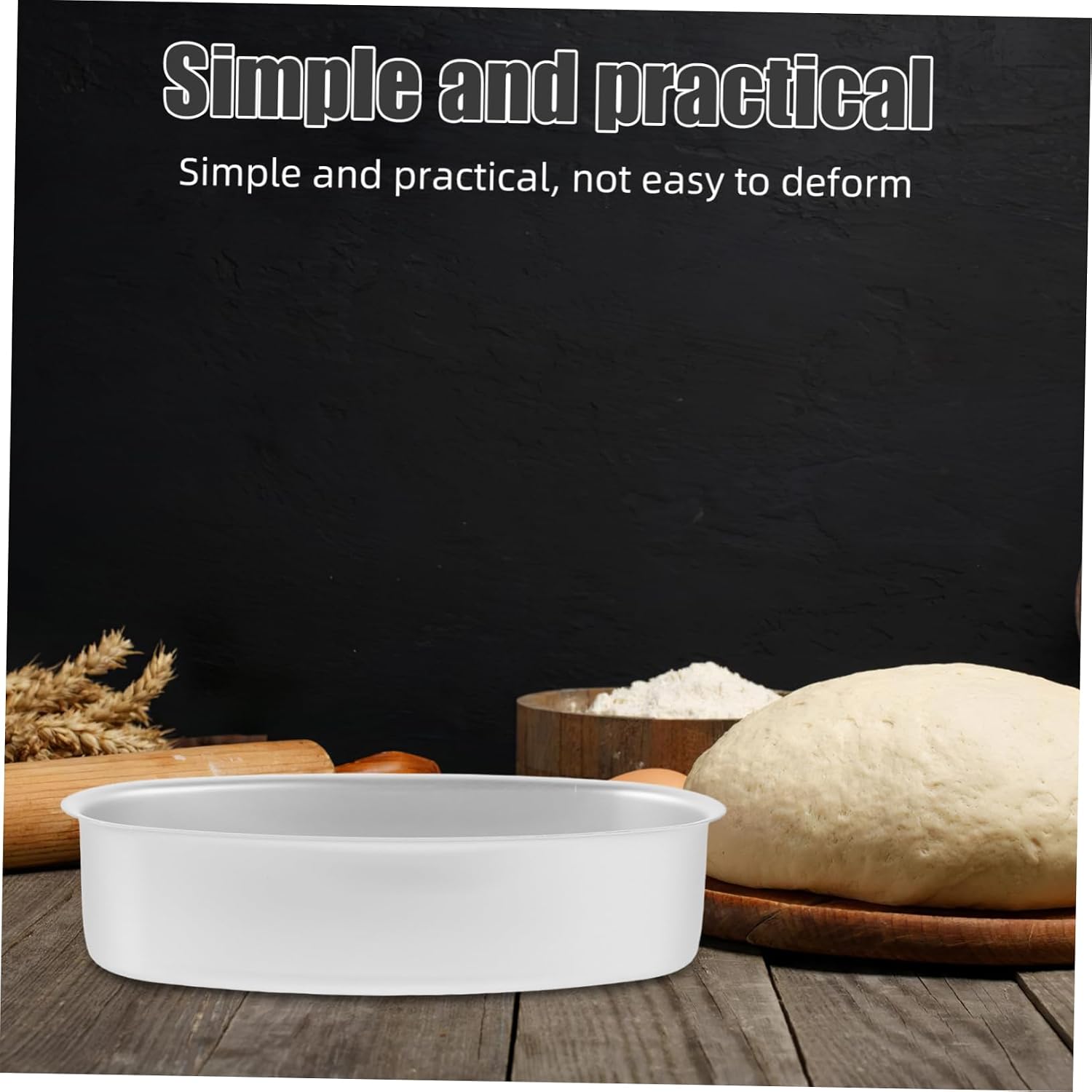 2pcs Non-stick Aluminum Oval Cake Set for Baking Breads Loaf Pans and Cheesecakes High-temperature Bakeware for Home Use