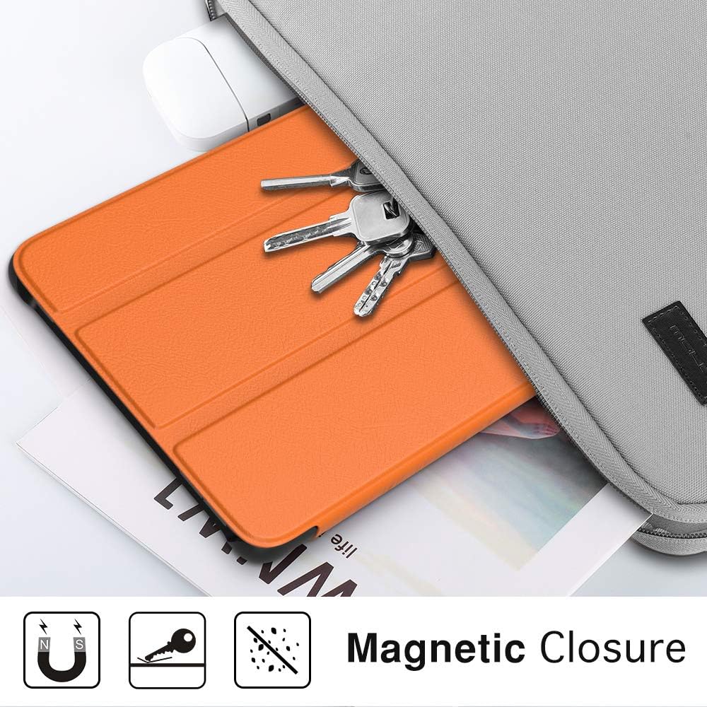 MoKo Case Fits All-New Amazon Kindle Fire 7 Tablet (9th Generation, 2019 Release), Lightweight Slim Shell Shockproof Back Stand Cover with Auto Wake/Sleep - Orange