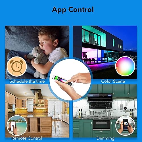 Miniatura 3 de Luces LED para debajo del gabinete cableadas, iluminación inteligente para debajo del gabinete habilitada para Alexa Google. Enchufe y cable