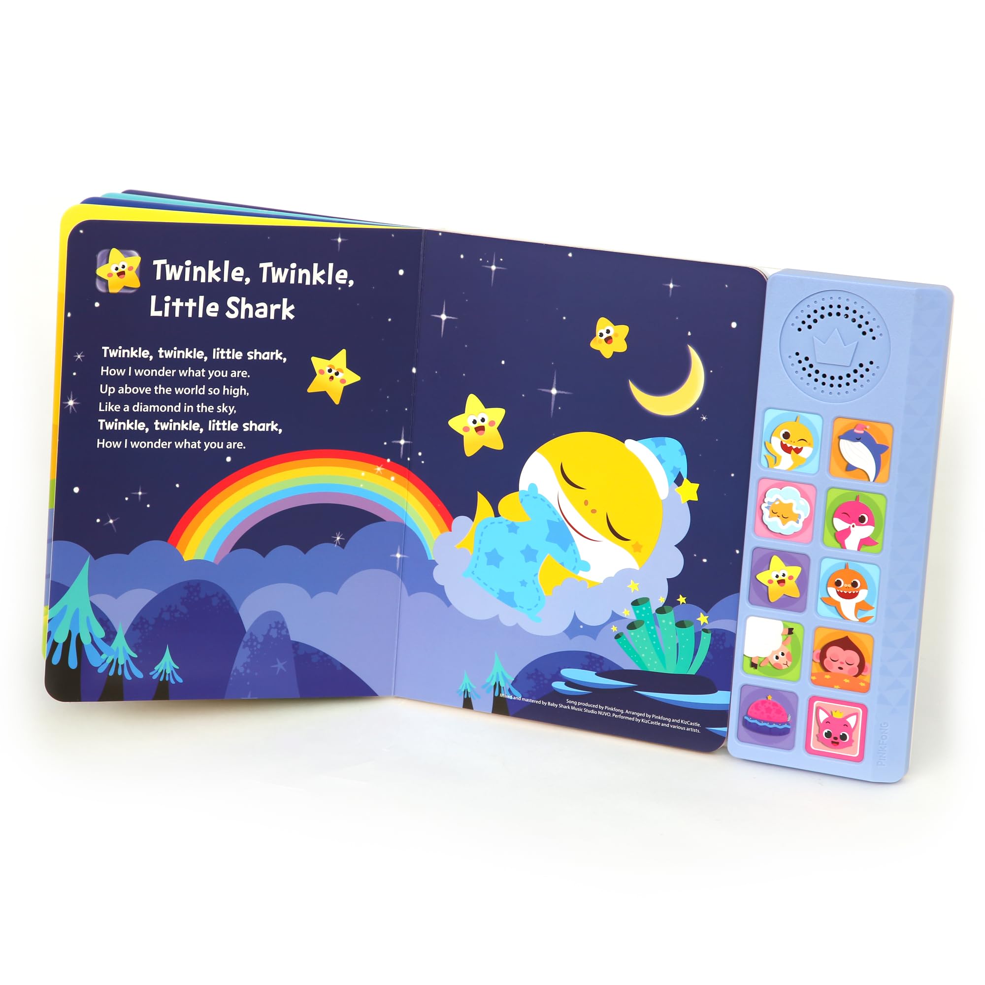 Baby Shark Livre sonore à 10 boutons pour enfants, livres d'apprentissage interactifs pour tout-petits, jouets d'apprentissage et d'éducation, cadeaux pour bébés requins pour enfants