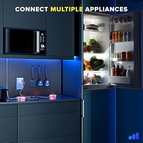 Miniatura 7 de Divisor de cable de extensión de alimentación 2 en 1 con función de bloqueo de 1.5 pies, calibre 12 (divisor de cable de alimentaciónahorrador de