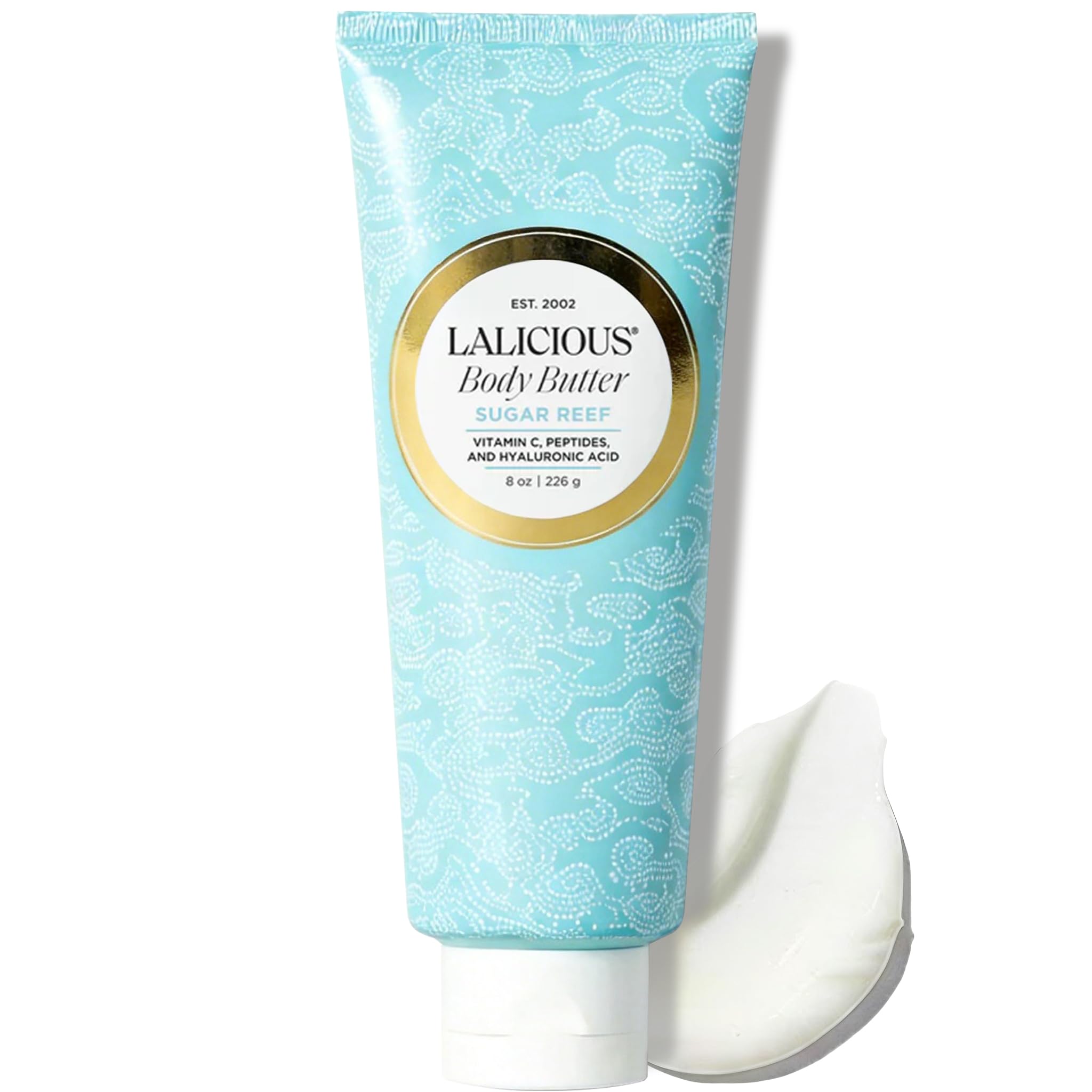 LaLicious Sugar Reef Body Butter-Hydrating Body Moisturizer with Shea Butter, Fresh Hydrated Skin, Body Lotion for Women, Cucumber Extract, Apricot