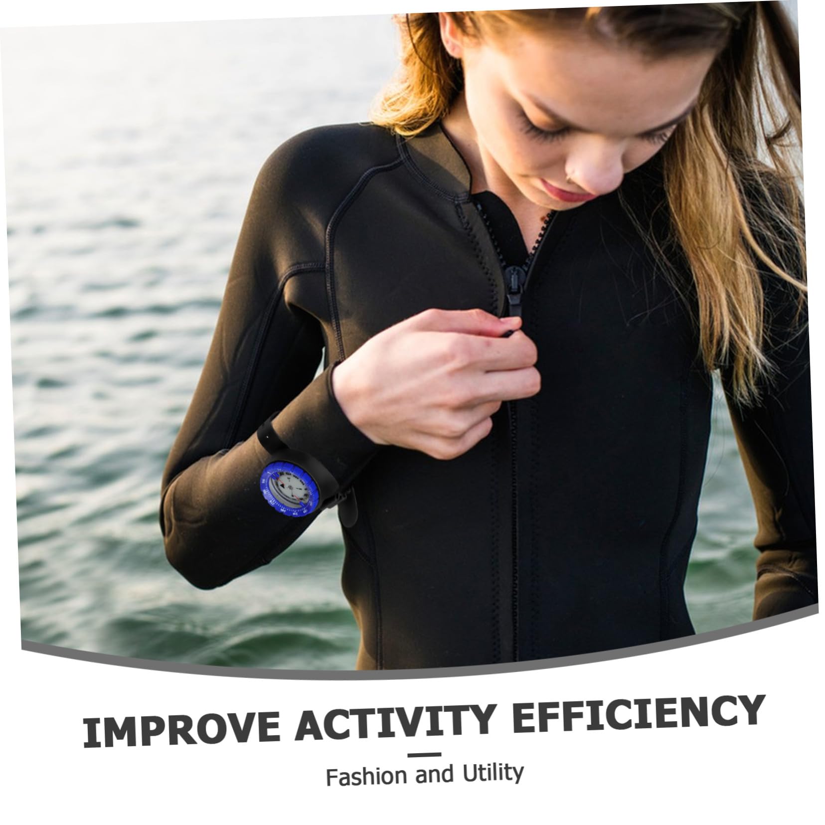 SUPVOX Reloj Brújula de Muñeca Brújula de Buceo Compacta para Correa de Reloj Herramienta de Navegación para Mochileros Hombres Outdoor