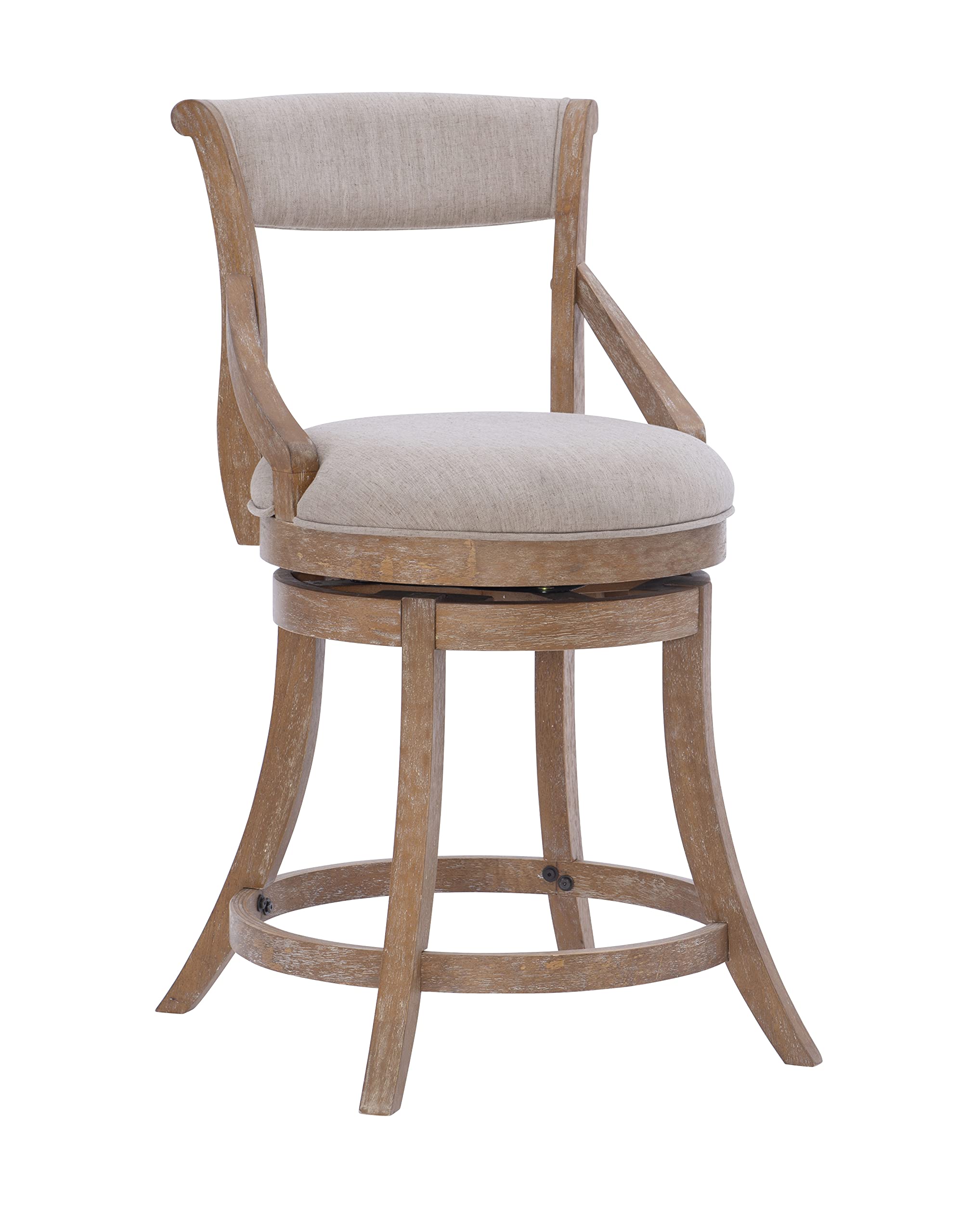 Powell Minerva Brown & Linen Big and Tall 26" Counter Stool