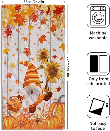 Vista 26 de Giwawa Juego de 2 toallas de mano de hojas marrones, toallas de baño bohemias suaves y delgadas, altamente absorbentes, decorativas, para cocina