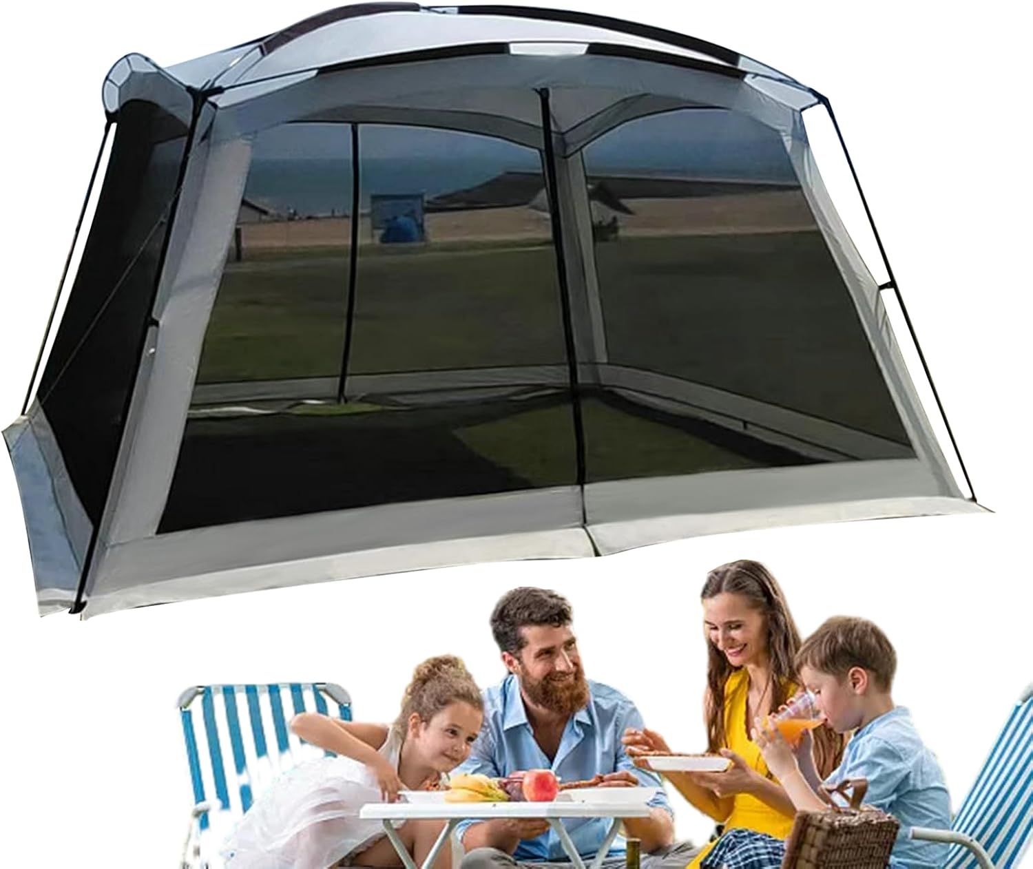 Camping Tent,Portable Screen Shelter Sunshade House | Screen House Tent,for Family Trip Backyard Picnic Hiking Road Trips Travel