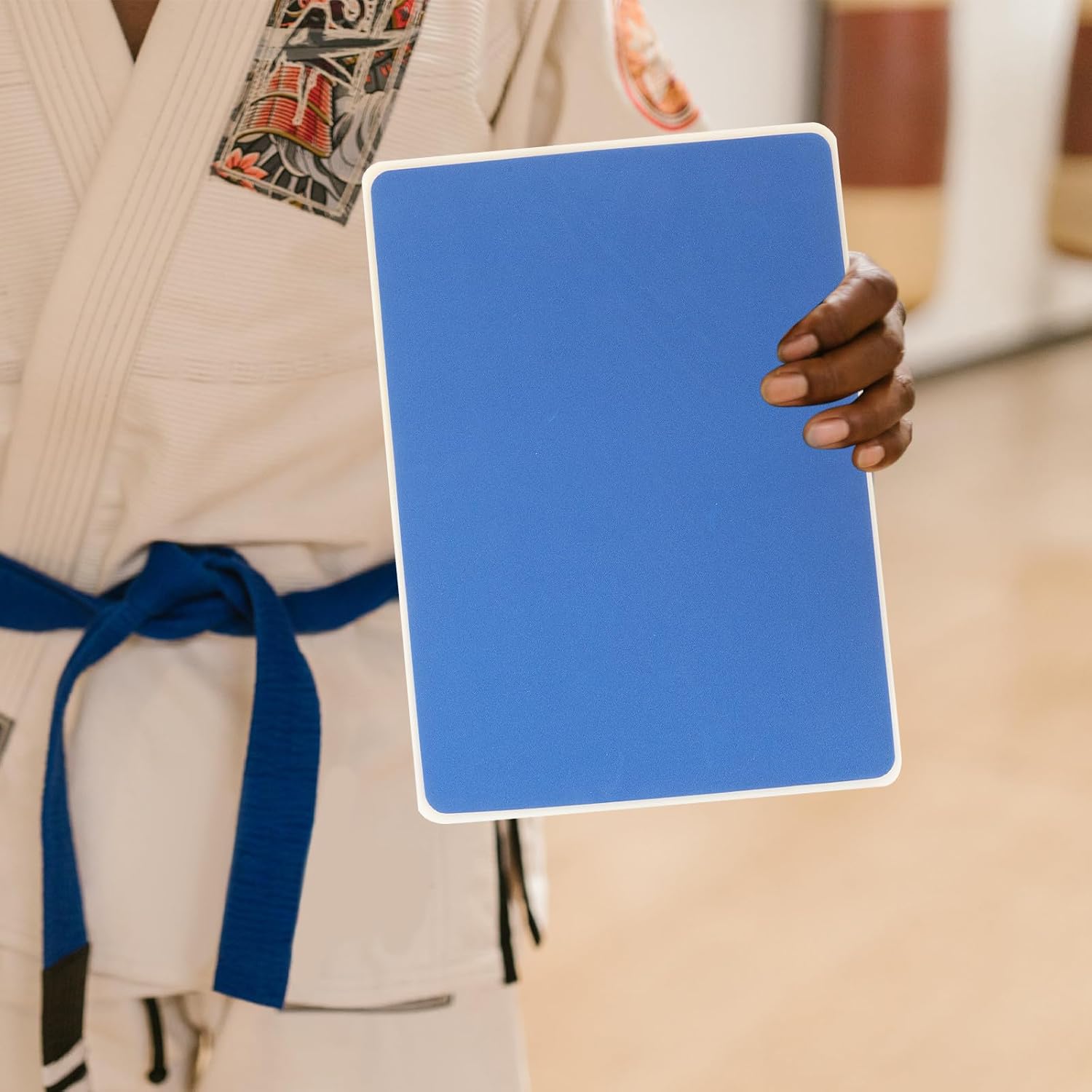 Taekwondo Breaking Board 8mm Small Blue Reusable Training Karate Punching Board for Martial Arts Practice and Grading