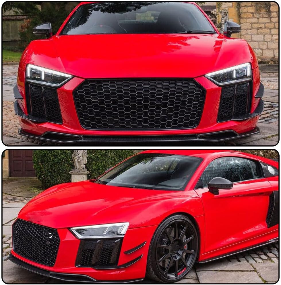 Front Bumper Vent fits Audi R8 V10 Gen 2 2Door Coupe Spyder Convertible 2016-2019 Factory Outlet Carbon Fiber CF Side Air Fender Scoop Spoiler Canard Winglets Splitter Cover Trims