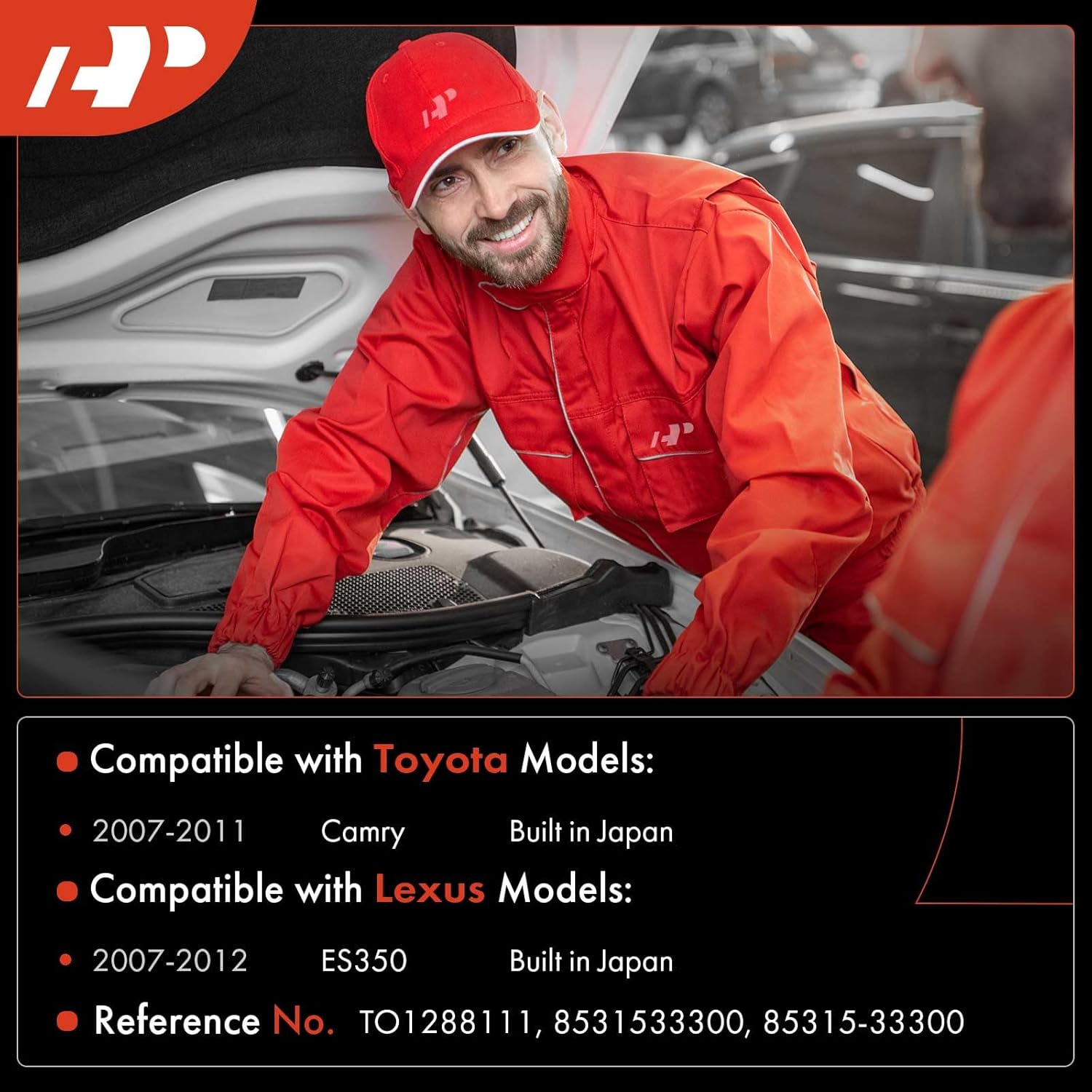 A-Premium Windshield Washer Reservoir Tank Assembly Compatible with Toyota Camry 2007-2011 & Lexus ES350 2007-2012 - with Cap & Filler Neck & Bracket