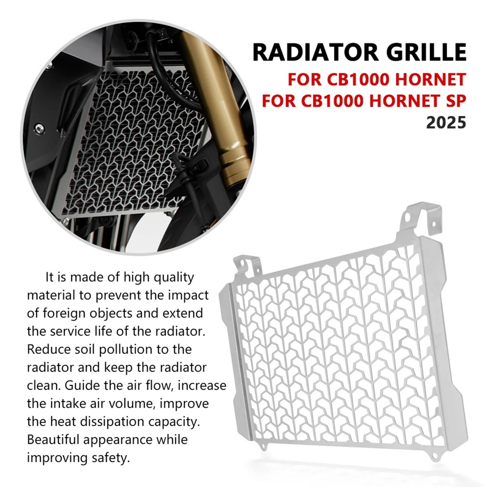 Refrigeración de Pinza de Freno Cubierta Protectora para radiador de Motocicleta CB1000 Hornet SP Hornet CB1000 2025.(Blue)