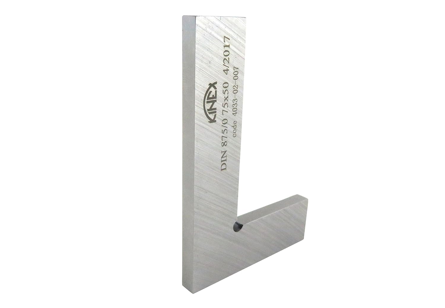 Kinex 4033-02-007 3 Inches Tall x 2 Inches Wide Flat Solid Machinist Square DIN 875/0 Square to w/in 0.0002 Inches
