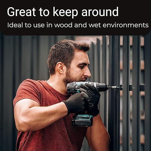 Miniatura 4 de Bolt Dropper Tornillos negros n. 8 x 1 pulgada, tornillo de madera Phillips de cabeza plana de acero inoxidable recubierto de xylan (paquete de