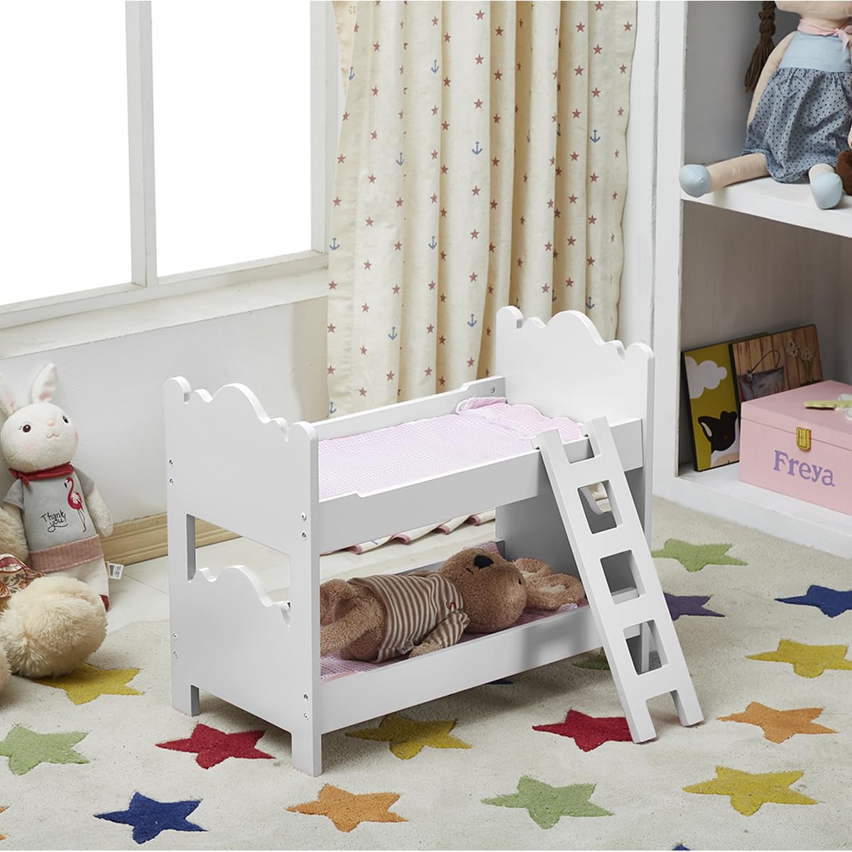 Amazon.co.jp: HILIROOM HILIROOM 木製人形 2段ベッド 人形家具