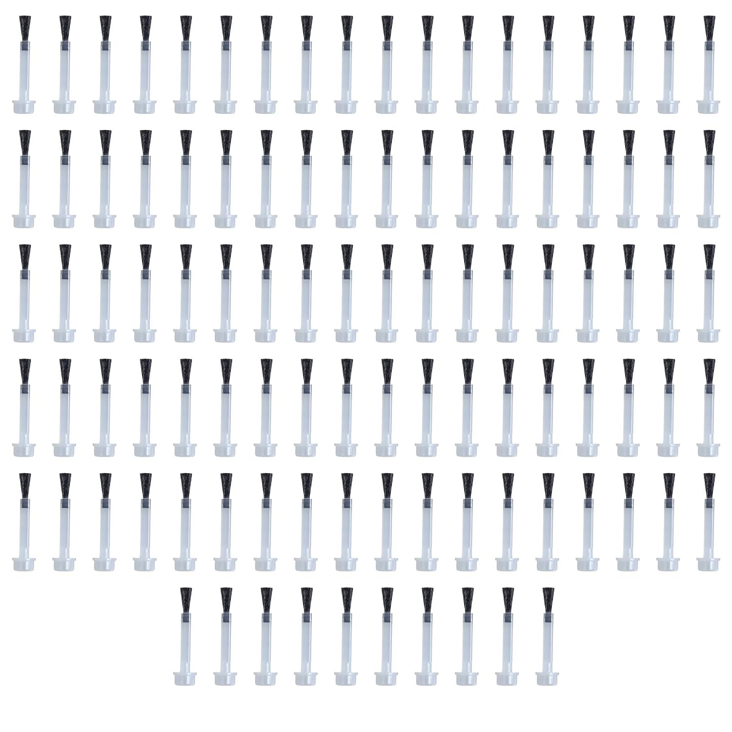 100 nail polish replacement brushes Dipper Brush Nail enhancement tools gel brush nail brush tools, disposable nail art brush, soft bristle nail brush, dip powder replacement brush, flat head brush