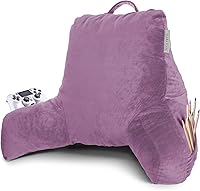 Vista 49 de Clara Clark - Almohada de lectura con espuma viscoelástica triturada, incluye 2 almohadas de soporte para el cuello y la zona lumbar, diseñada