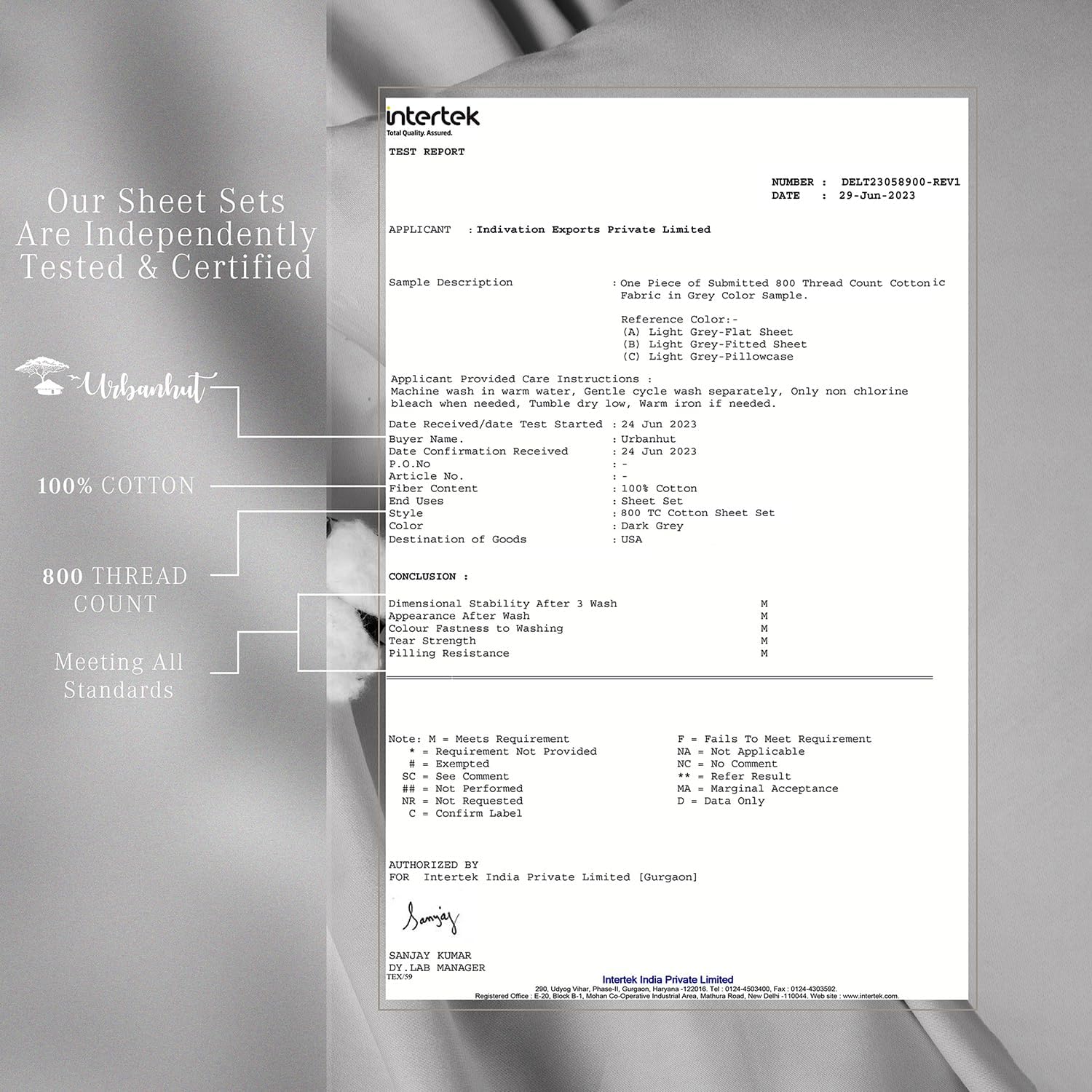 URBANHUT 800 Thread Count 100% Cotton Damask Queen Size Sheets, 4 Piece Striped Queen Size Bedsheets, Luxury Hotel Sheets Sateen Weave - Better Than Egyptian, 16" Elasticized Deep Pocket- Silver Grey