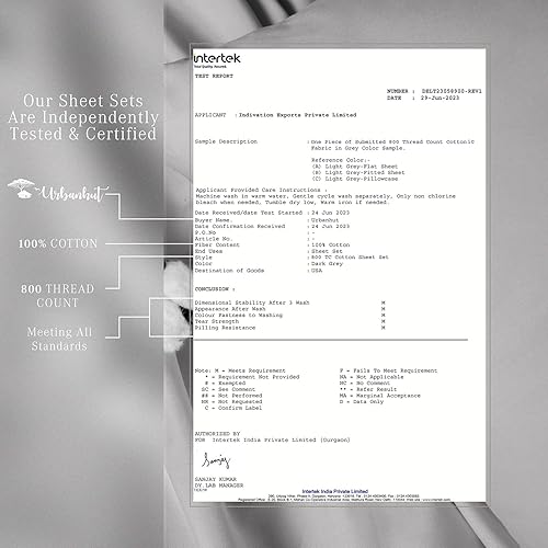 Miniatura 7 de URBANHUT Sábanas de algodón egipcio de 800 hilos, tamaño King, sábanas de fibra larga, juegos de sábanas de 4 piezas para ropa de cama tamaño King,