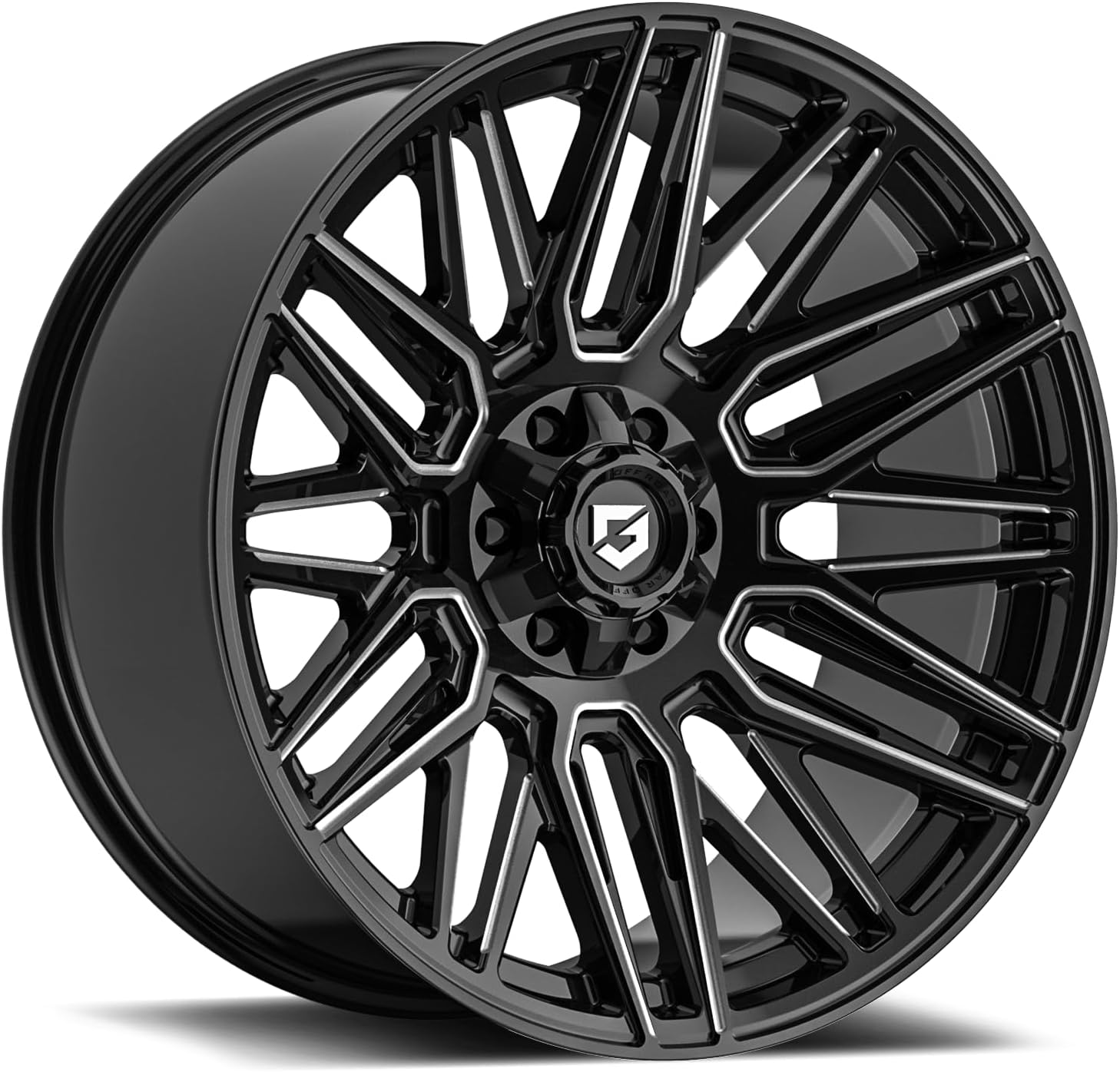 GEAR OFF ROAD 770BM 22X10, ET +10, PCD 6X135/6X5.50, CB 106.2-GLOSS BLACK MILLED, 770BM-2206810