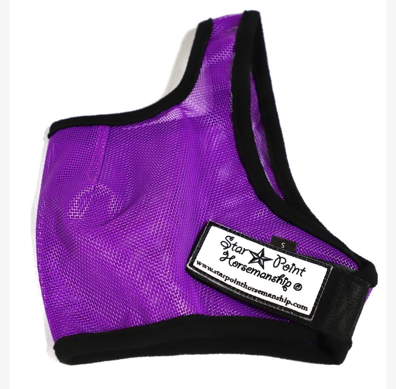 Mini-Pony No Ear Fly Mask (Medium 32-38" Mini, Blue Dinosaurs)