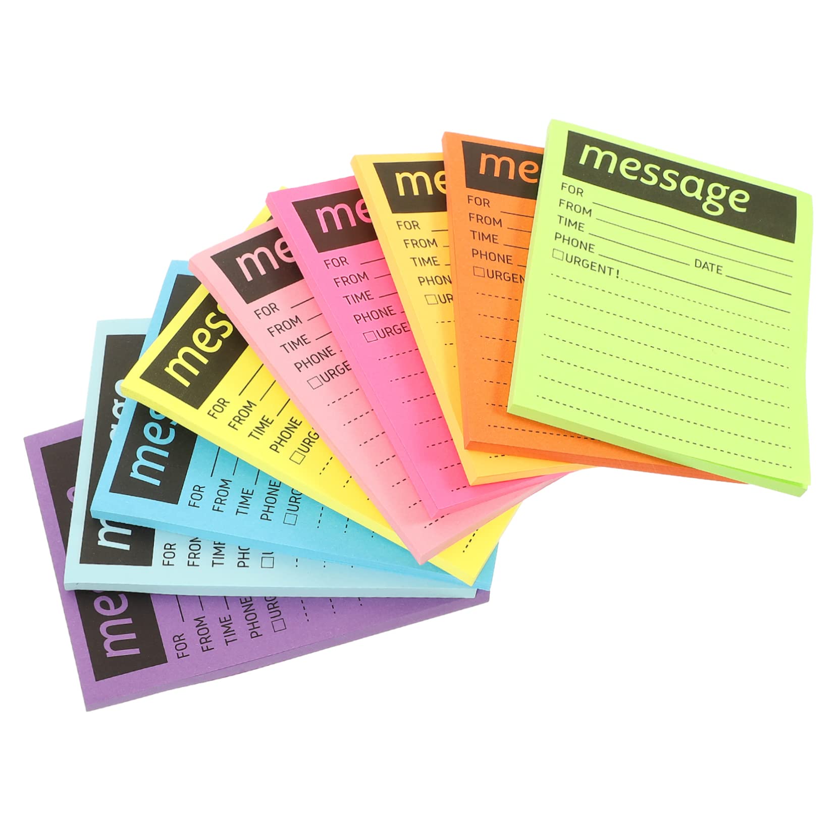 DOITOOL 2 Pezzi Blocchetti Memo Adesivi Colorati Fluorescenti Portatili Note Rimovibili per Scuola e Ufficio Carta Qualità per e Pianificazione