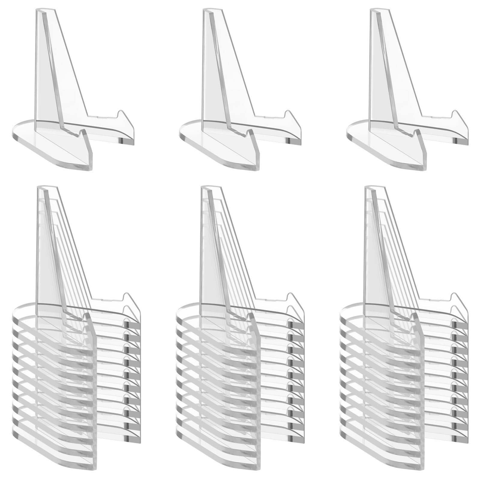 Card Display Stand, 30 Pack Clear Card Stands, Arcylic Card Display, Mini Card Stands for Sports Cards, Sports Card Holder, Graded Card Display (2.7 Inch)