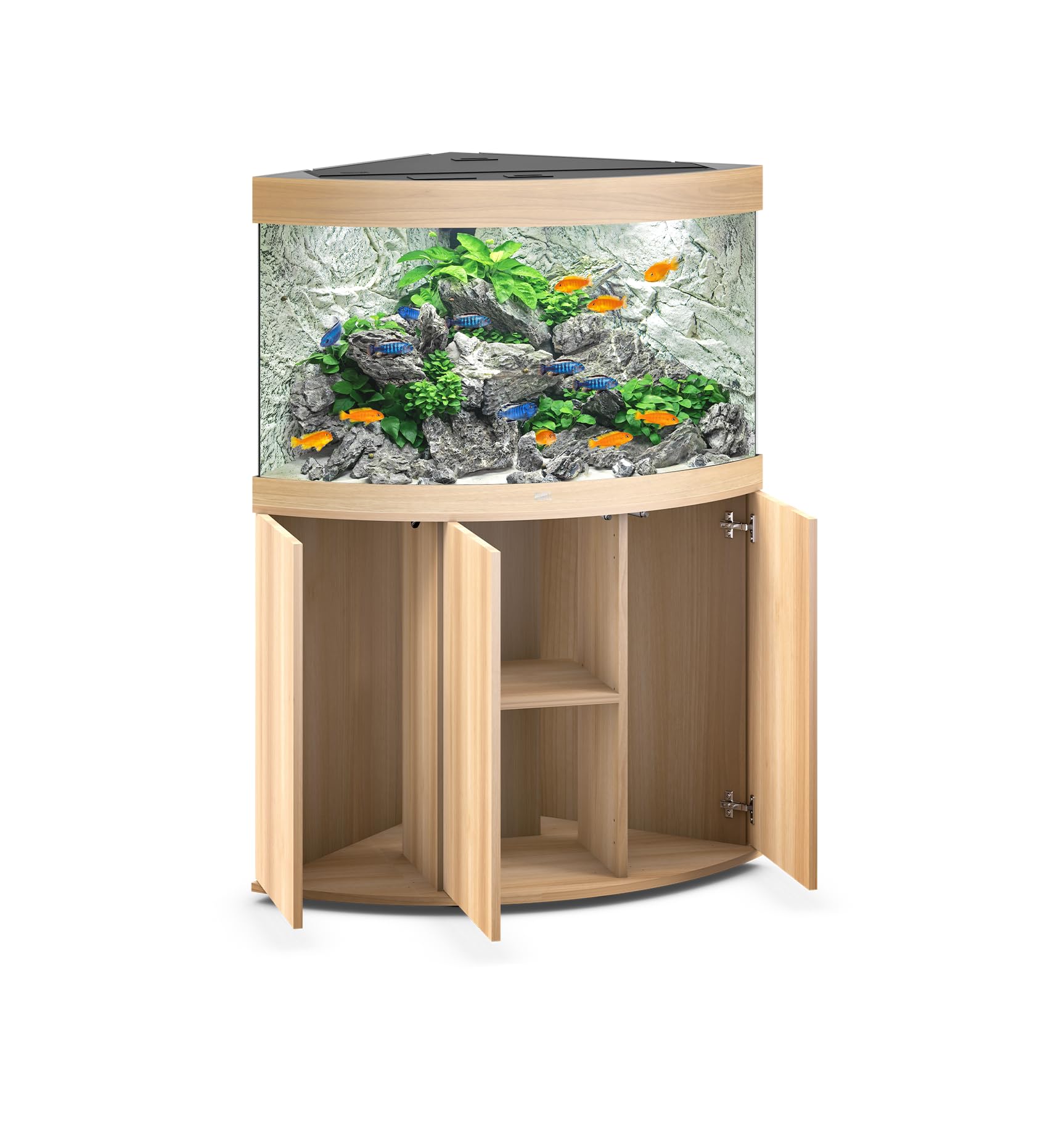 JUWEL Aquarium - Trigon 190 Kombination helles Holz Premium-Bundle