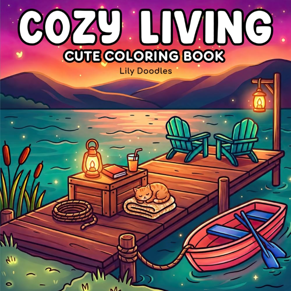Cozy Living: Cute Coloring Book for Teens and Adults — 40 Relaxing Scenes for Calm and Comfort