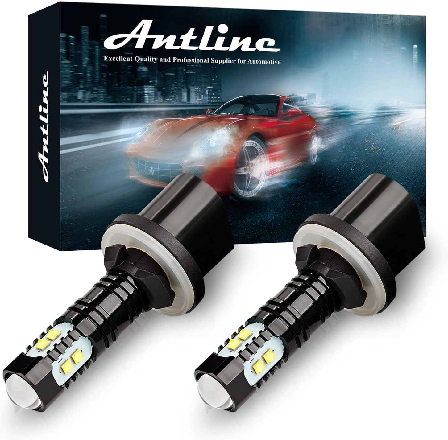 Antline Extremely Bright 50W High Power 880 890 892 893 899 LED Fog Light Bulbs Xenon White for DRL or Fog Lights (Packs of 2)