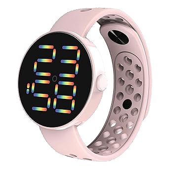 Shocknshop Stylish Rainbow LED Lights Digital Unisex Watch for Boys and Girls -WCH12