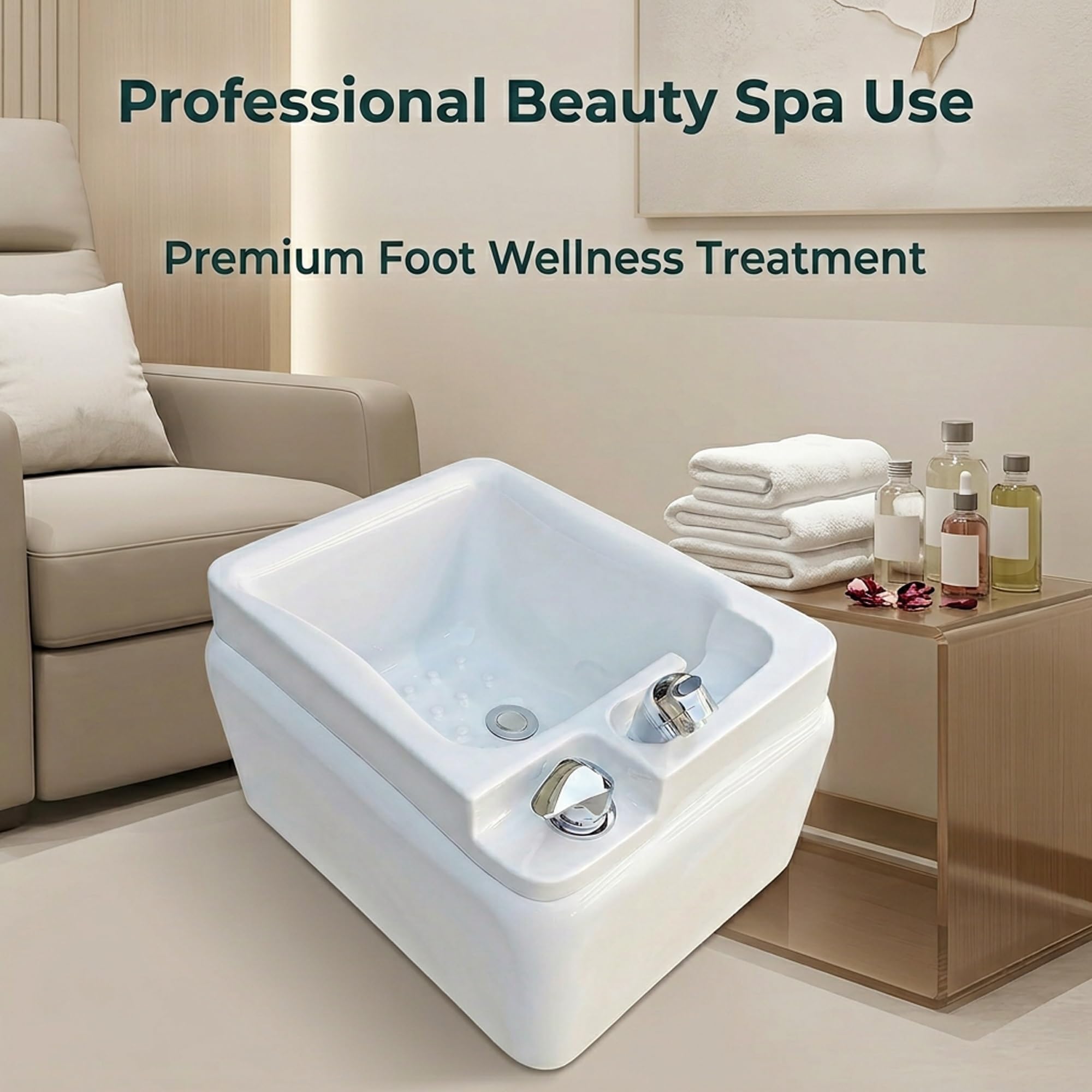 Idromassaggio Plantare a Bolle, vaschetta per pediluvio in Acrilico, massaggiatore per Piedi, per trattamenti Spa Domestici, Poltrona per Pedicure, lavatesta