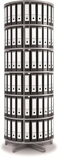 Miniatura 4 de N Cinco Tier giratorio de archivos Binder Almacenamiento de centrifugado Carrusel Blanco