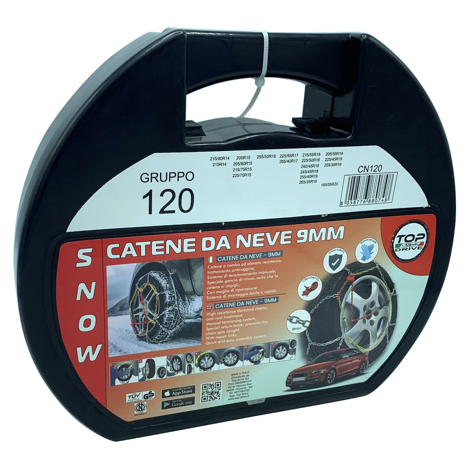 Catene Da Neve SMC 9mm Omologate - Per Pneumatici 215/55 R18 - Foto 12