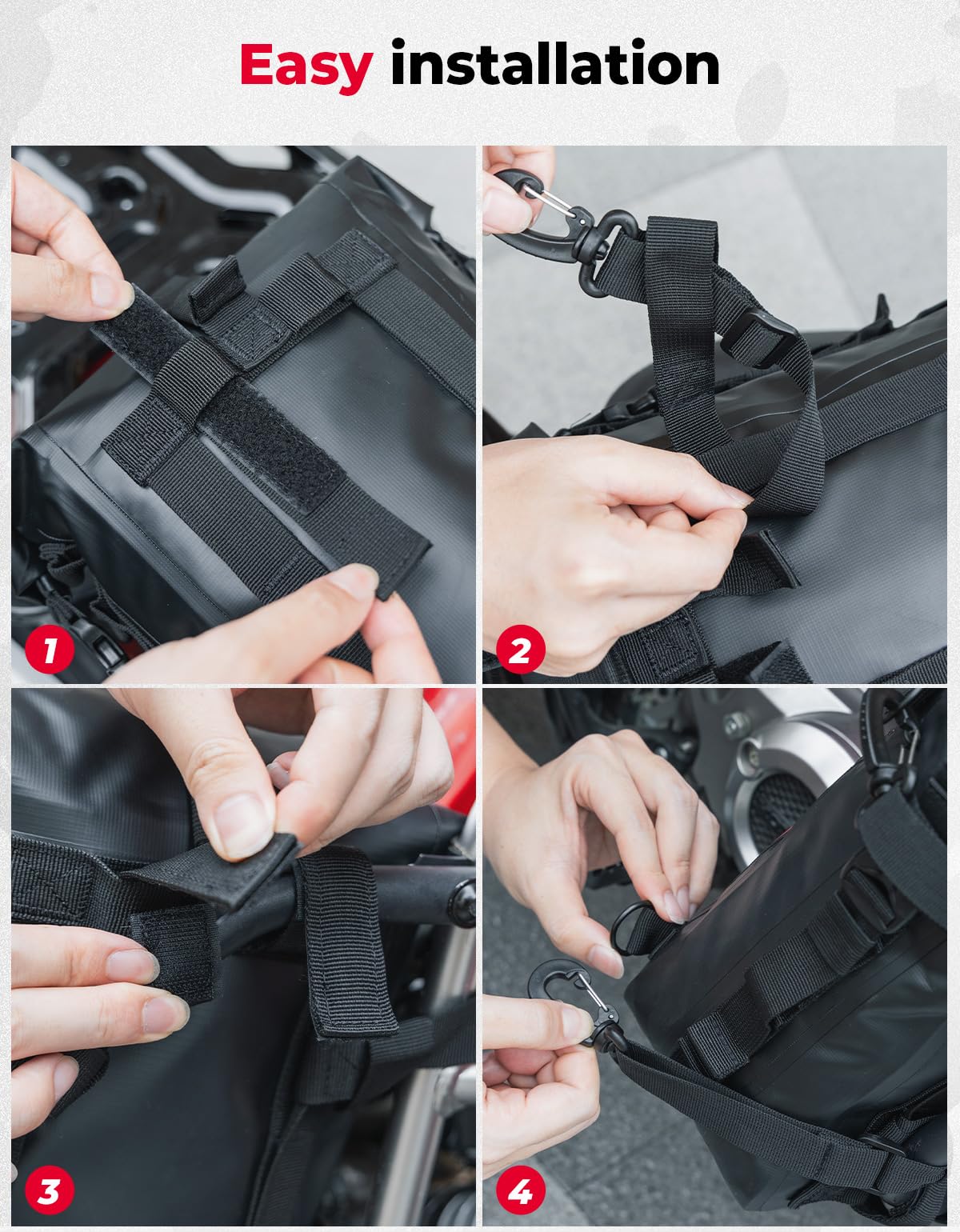 KEMIMOTO Sacoche de selle de moto imperméable