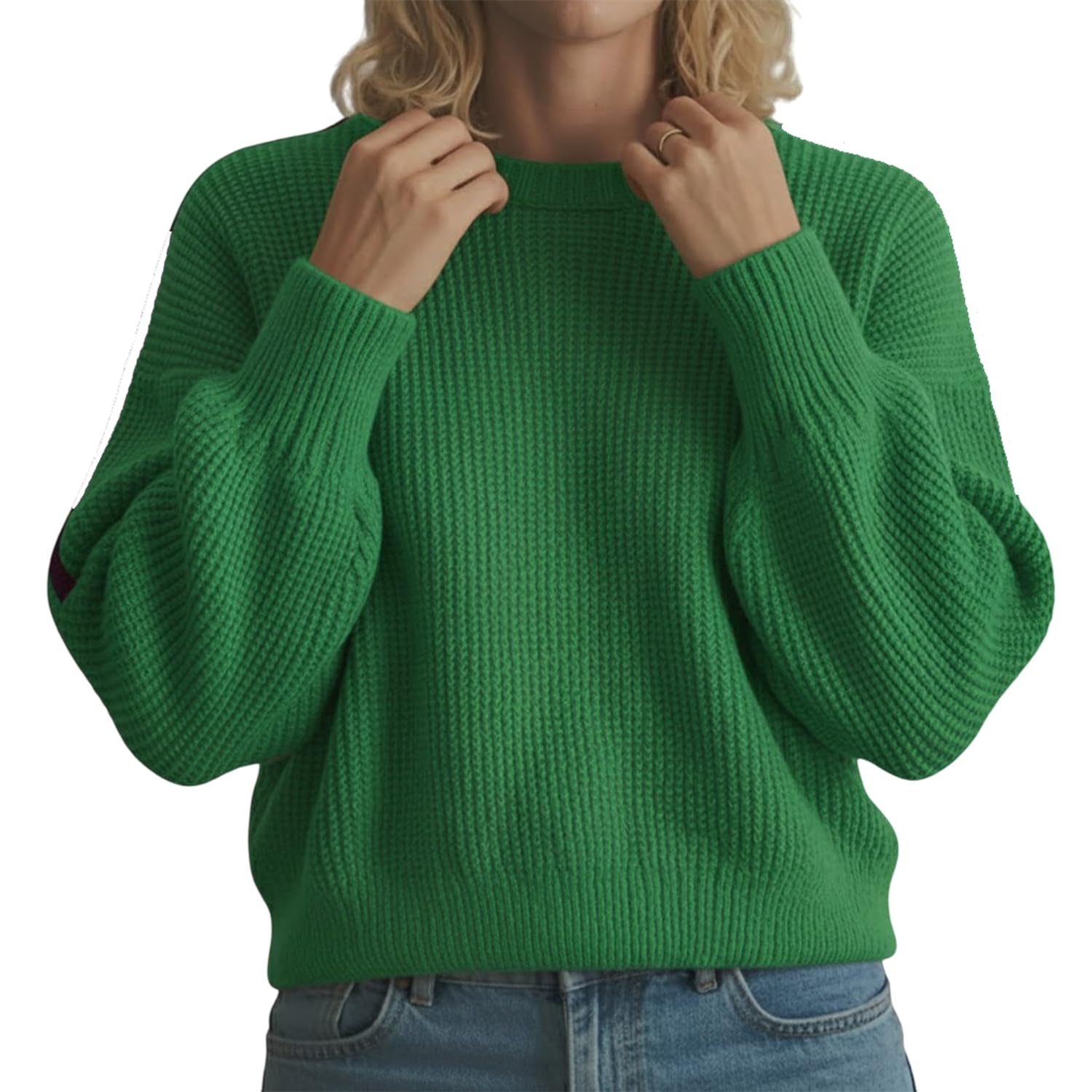 Women Fashion Wool Sweater Long Sleeve Crew Neck Business Casual Pullover Tops Trendy Outfits Sweaters for Women