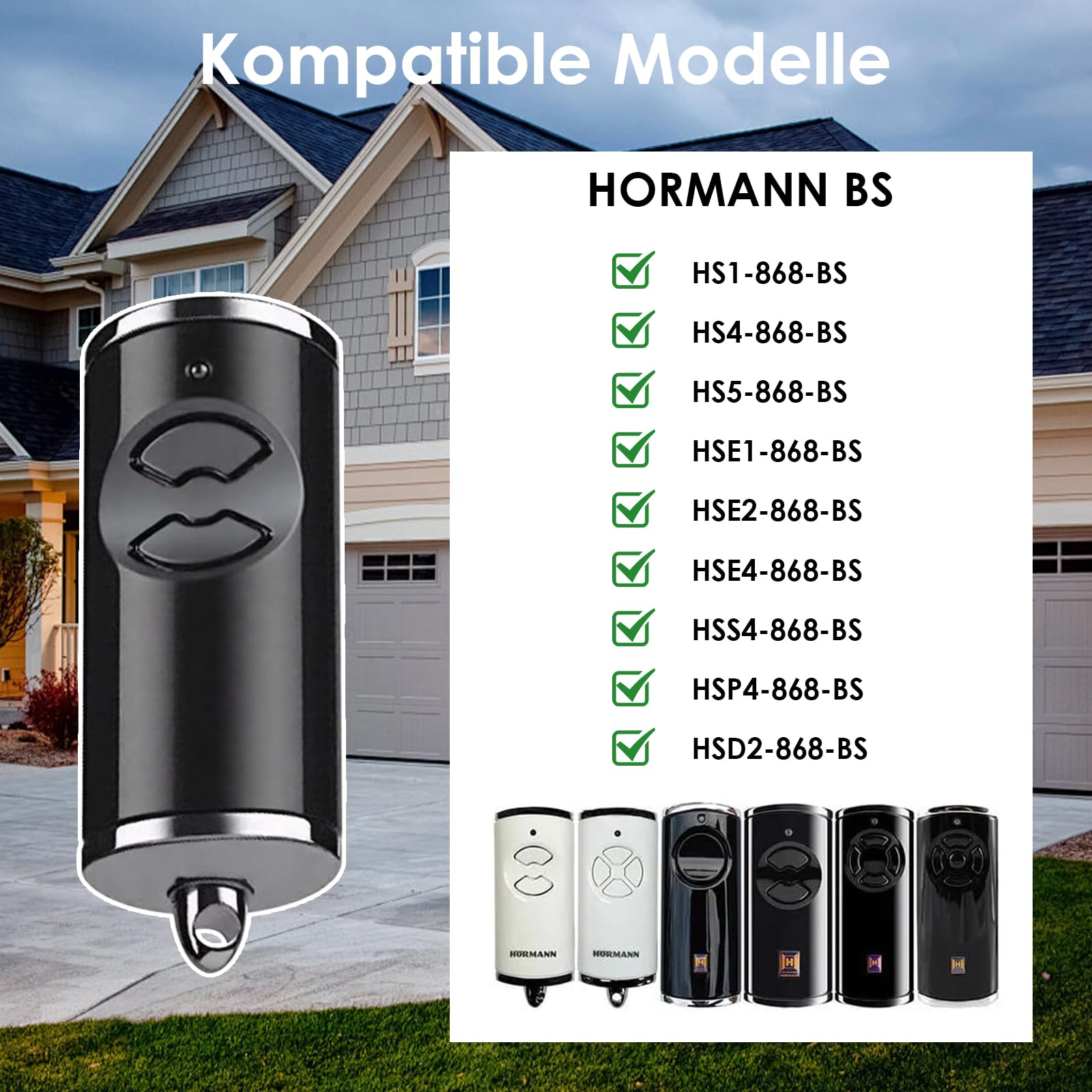 868 MHZ Trasmettitore Compatibile Con Hörmann Porta Garage FIT2 HS4 - Foto 6