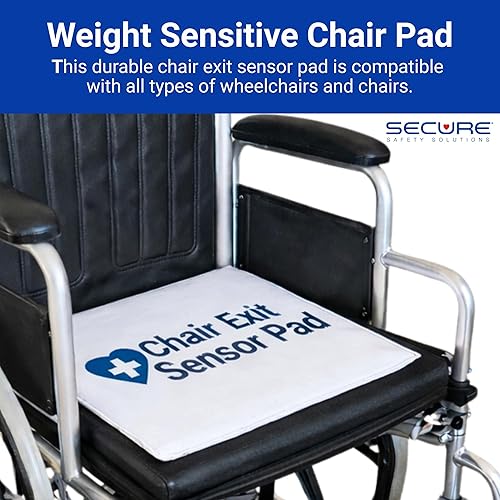 Miniatura 3 de Alarma segura para silla para pacientes ancianos con demencia – Almohadilla de sensor a largo plazo de 12 x 12 pulgadas y monitor de alerta de
