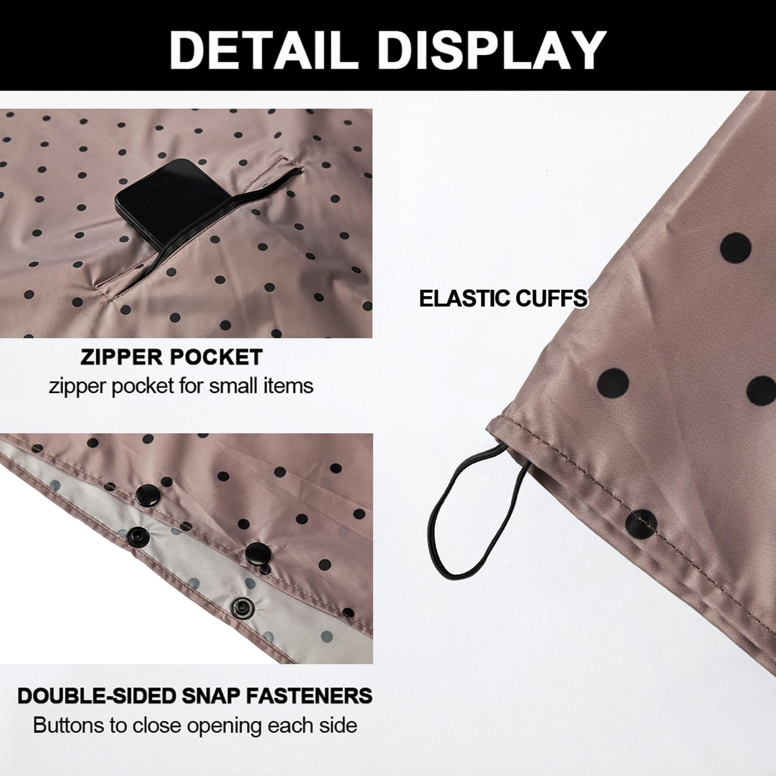 Poncho de pluie pour femme, imperméable, respirant, léger, pliable, avec poche zippée