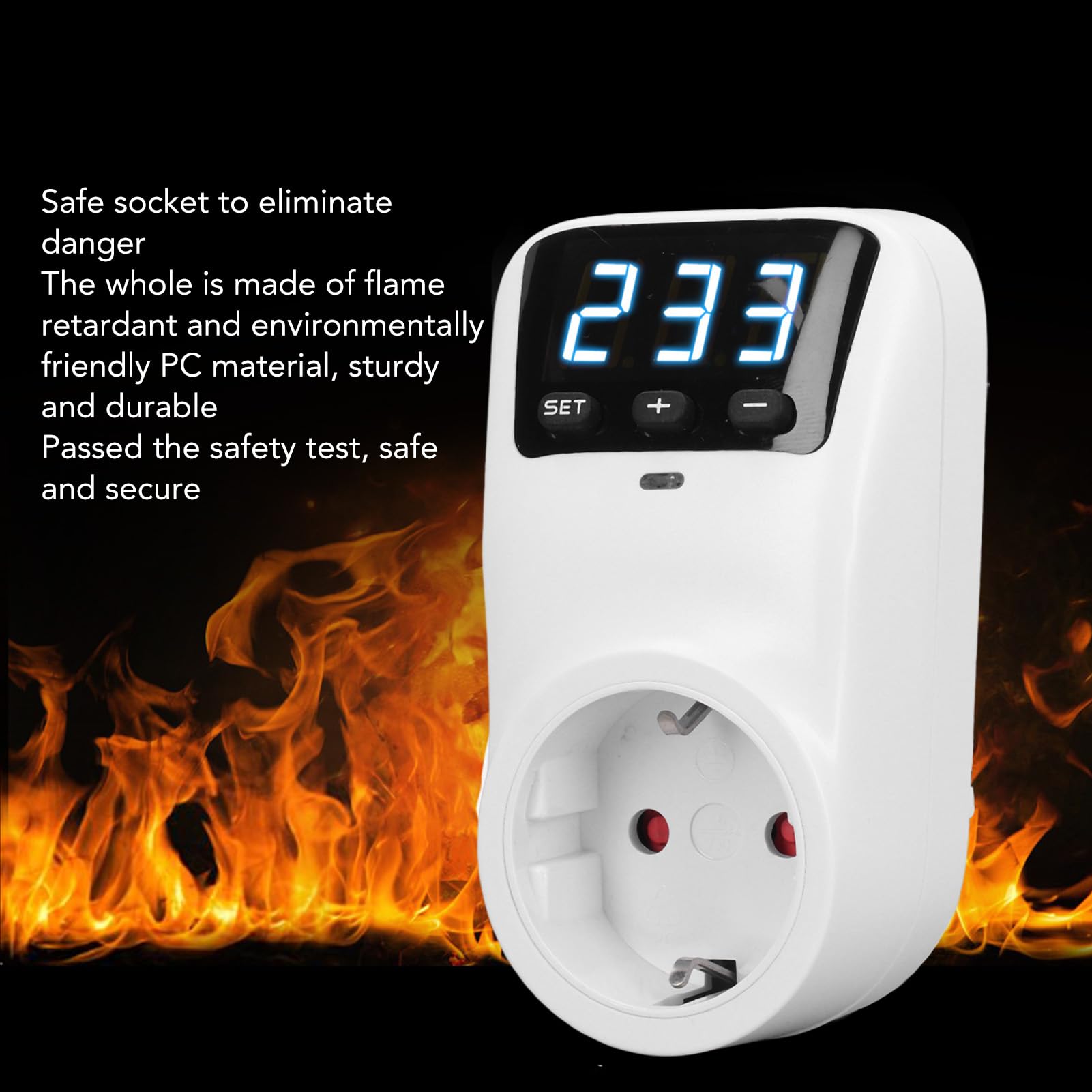 Protector contra Sobretensiones, Protector Regulador De Voltaje De Montaje En Pared para Electrodomésticos, Salida De Caída De Voltaje 230V 16A 3680 Vatios Pantalla LED