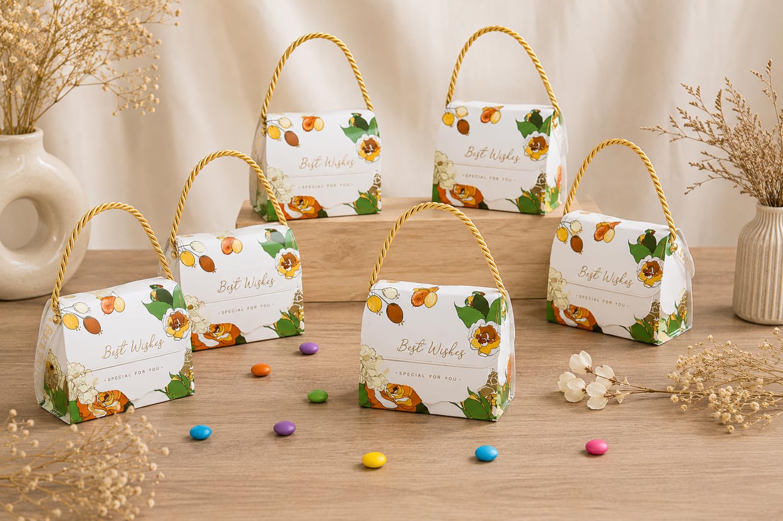 SATYAM KRAFT 10 Pcs Decorative Folding Paper Gift Boxes – Ideal for Return Gifts, Birthday, Wedding, Anniversary – Gift Packaging for Him, Her, Girlfriend, Boyfriend – Chocolate, Dry Fruits, Invitations (8 cm Height, White)-image-35