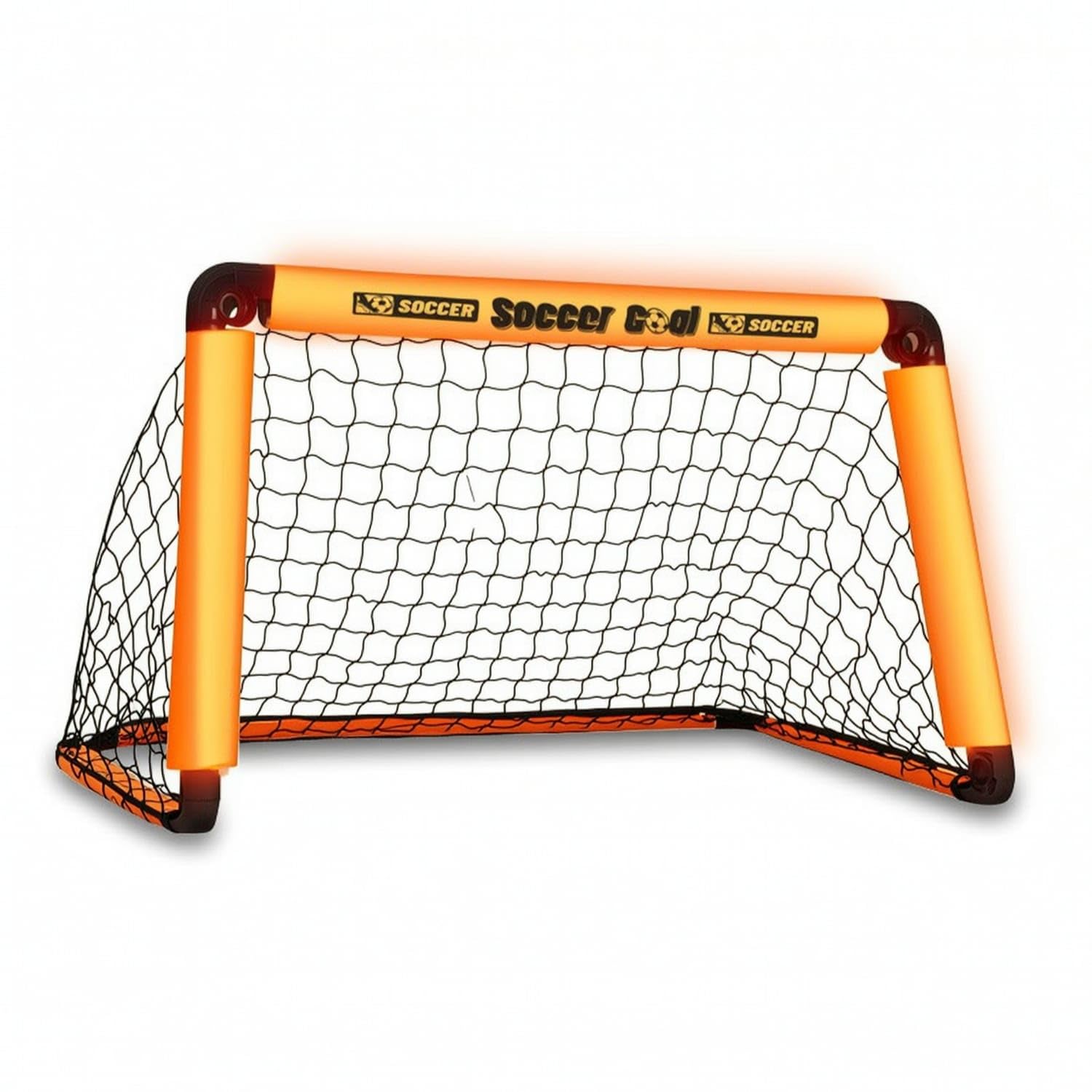 Compact Foldable Soccer Goal Lightweight Portable Soccer Goal Quick Setup Sports Equipment Tooltool-Less for Children, Adolescent, Training, Backyard, Outdoor, Indoor, Orange, L-image-11