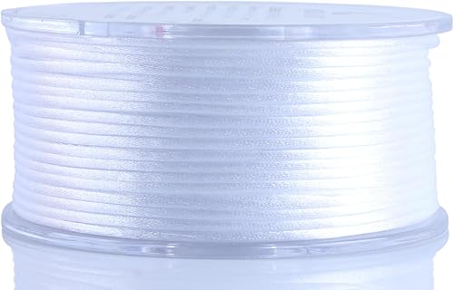 Vista 49 de KONMAY Cuerda de nailon negro de 0.024 in con estuche para pulseras, cordón de satén de nailon trenzado de 190 yardas para fabricación de joyas