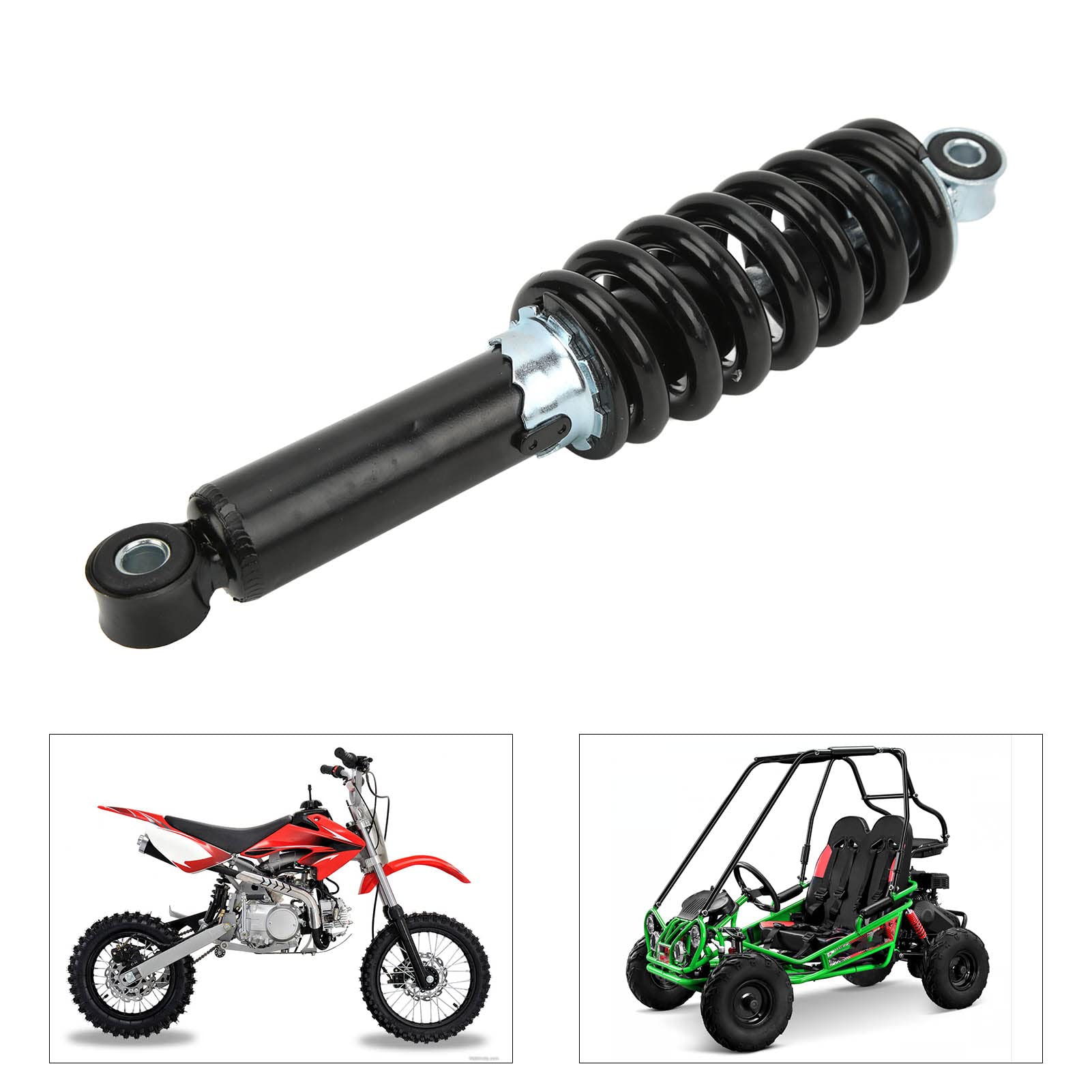 Ammortizzatore Universale da 290 Mm Ammortizzatore a Molla Regolabile Ammortizzatore di Ricambio 1200LBS Per ATV Go Kart Dirt Bikes