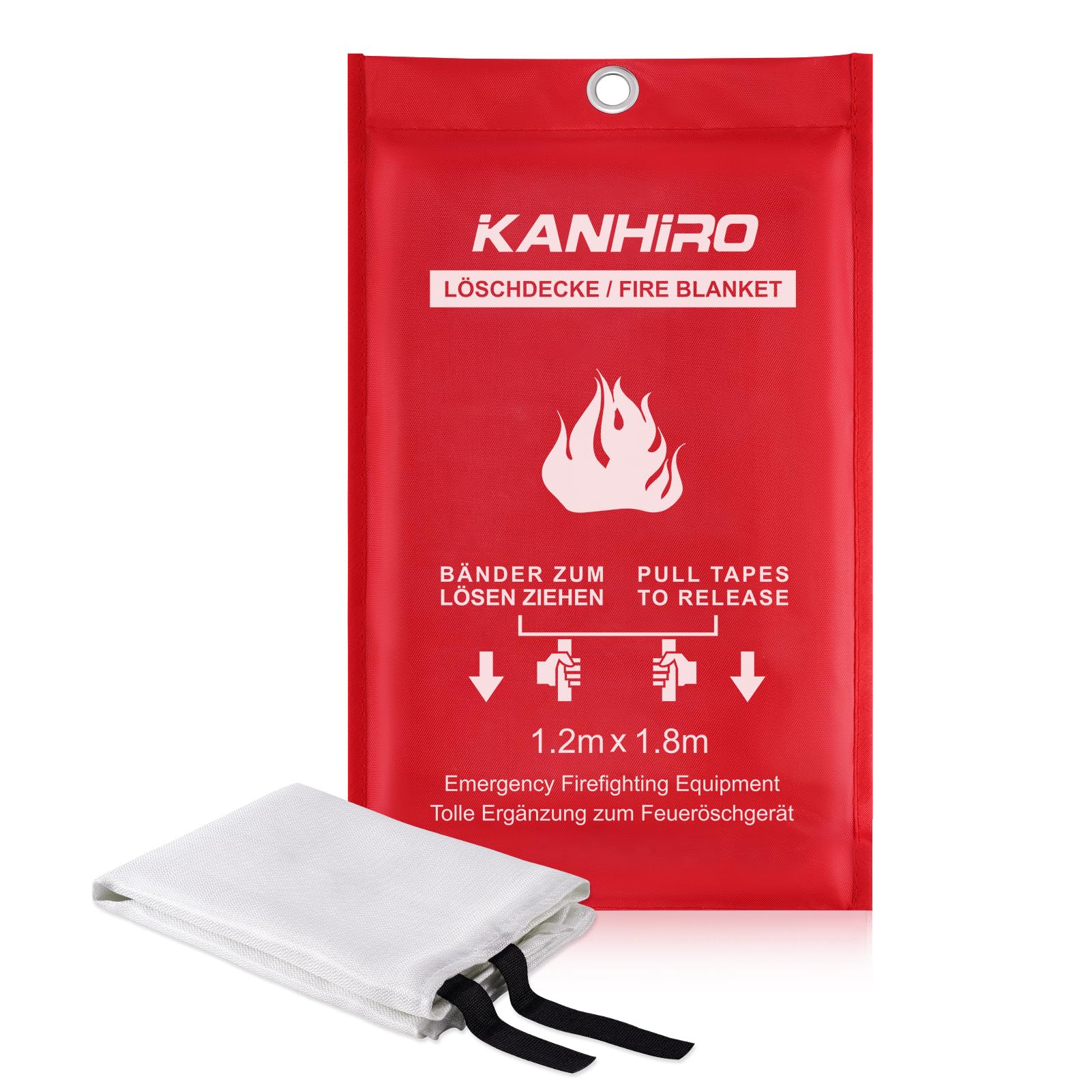 Couverture anti-incendie en fibre de verre kanhiro 1,2 m x 1,8 m pour voiture