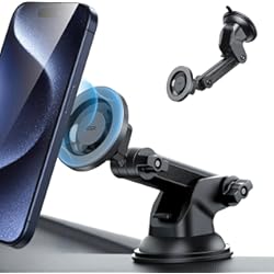 Baul Bmw Serie 1 ESR HaloLock Soporte para Salpicadero, Soporte Coche Compatible con MagSafe, Parabrisas para iPhone 15/15 Plus/15 Pro/15 Pro Max/14/13/12, Carga No Compatible, Gris Metálico