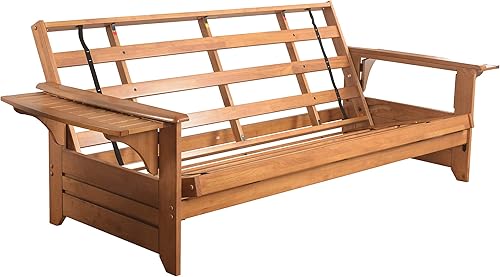 Miniatura 29 de Kodiak Furniture Futón Phoenix de tamaño completo con acabado de nuez, silla Oregon Trail Sillín Oregon Trail,Marco solamente/sin