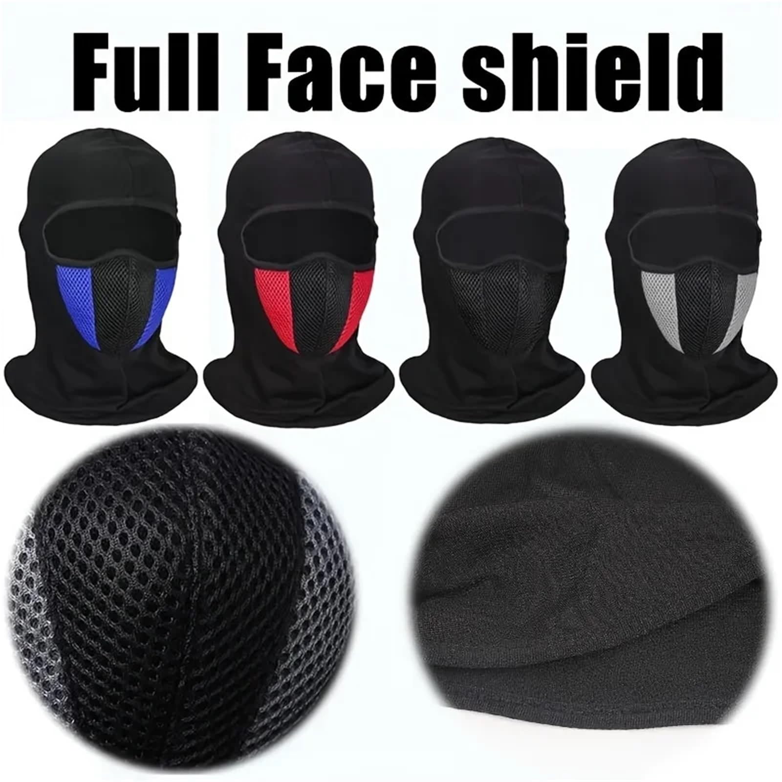 Pasamontañas Pasamontañas de protección a Prueba de Viento de algodón for Hombres y Mujeres, mascarilla Completa for Cubrir la Cara y el Cuello, Equipo de Ciclismo al Aire Libre, 2 uds.