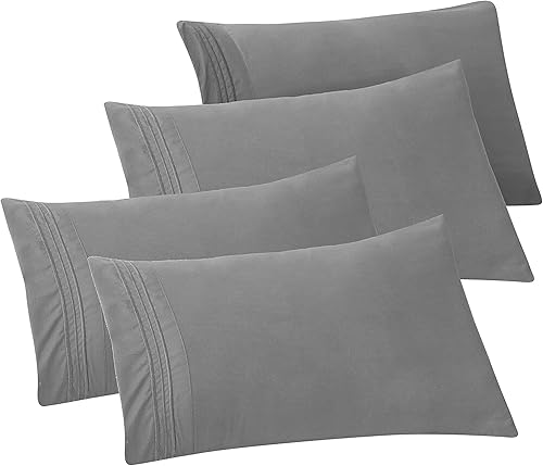Miniatura 9 de Elegant Comfort Fundas de almohada sólidas de calidad egipcia de 1500 hilos, fácil cuidado, tejido suave, resistente a las arrugas y a las manchas,