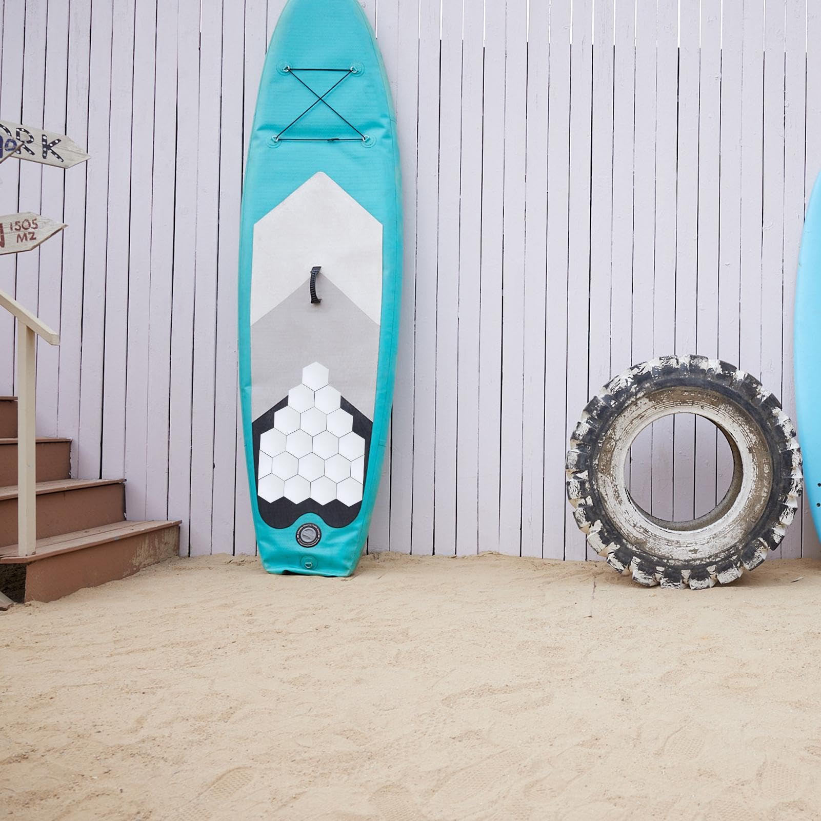 Cuscinetti per tavola da surf, cuscinetti per trazione skimboard | Pad da surf esagonale antiscivolo Pad da surf,Versatile cuscinetto di trazione antiscivolo Tappetino antiscivolo per surf per shortbo