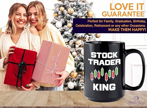 Miniatura 6 de Stock Trader Taza de café 15oz Negro - Stock Trader Kng - Inversor Crypto Broker Trading Bitcoin Asesor financiero Empresario